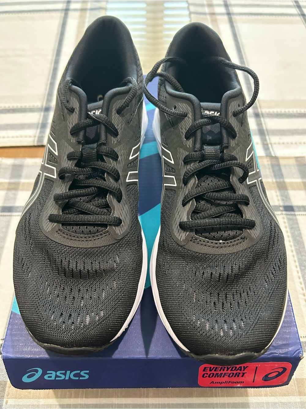 Asics Gel Excite Black Running Sneakers with White Logos